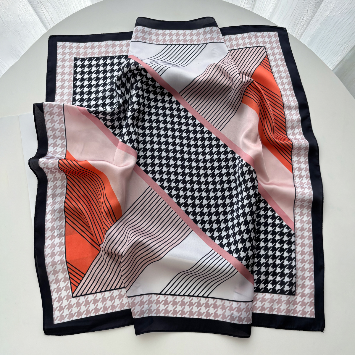 New Printed Square Scarf For W - Silk Neck Scarf บทวิจารณ์และราคา