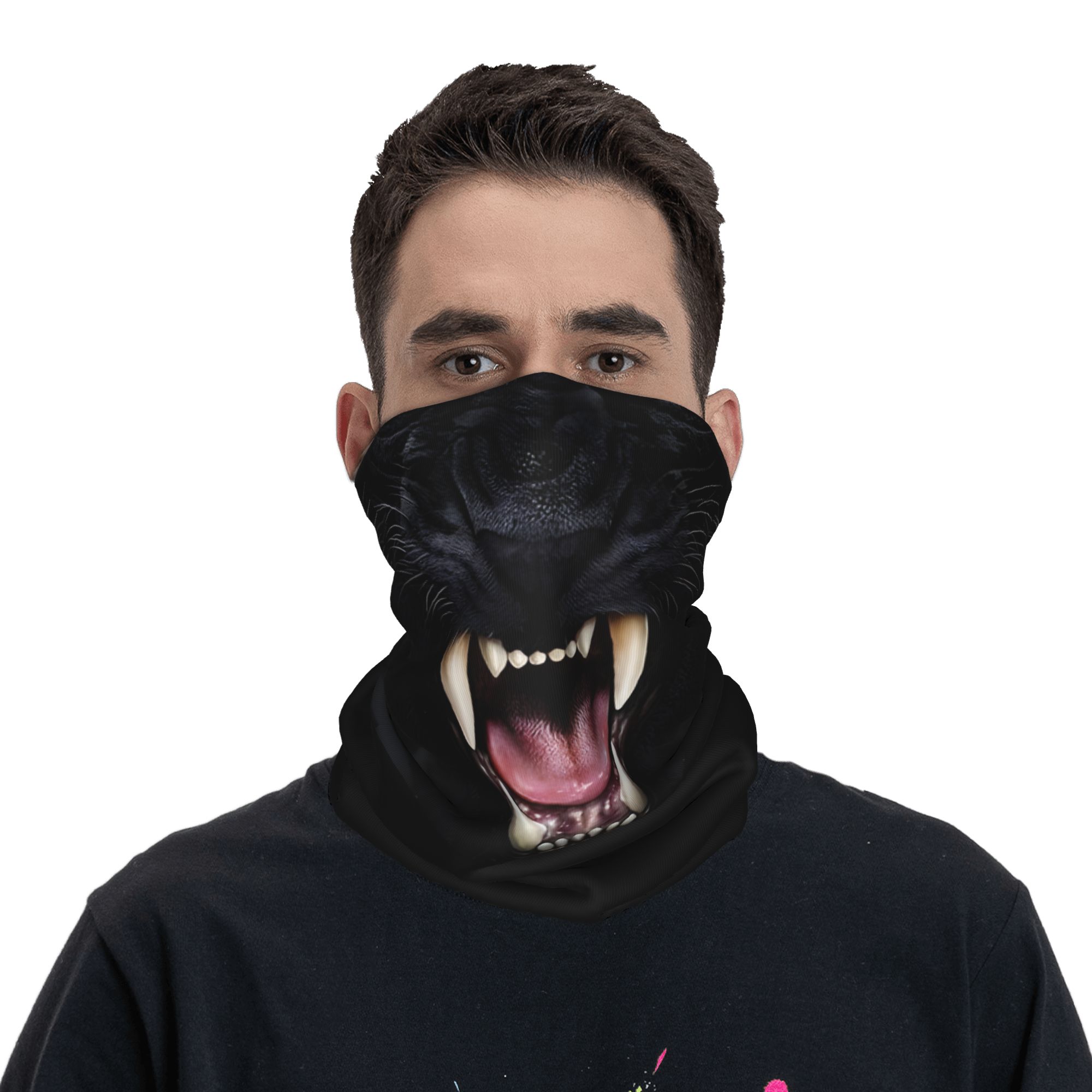 Custom Black Panther Animal He - Neck Warmer Tube บทวิจารณ์และราคา