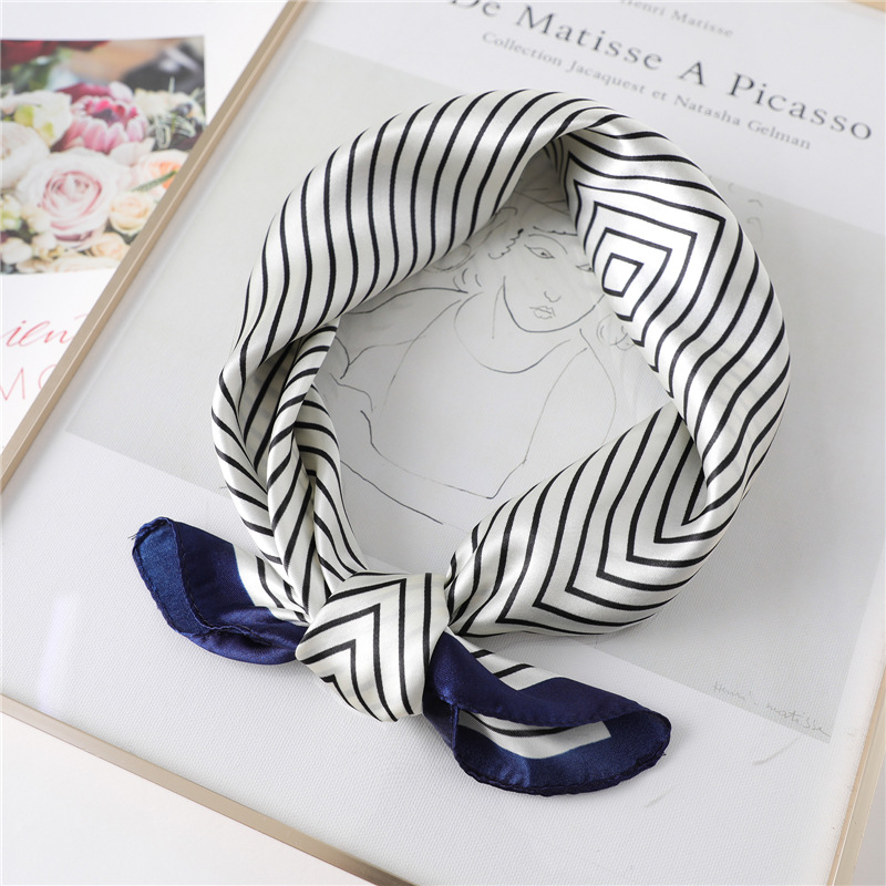 Luxury Stripe Silk Square Scar - Silk Tie Striped บทวิจารณ์และราคา