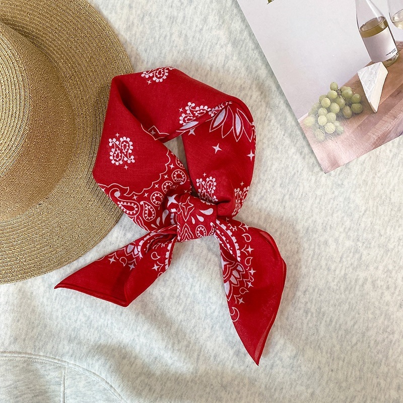100% Cotton Square Scarf For W - Bandana Cotton บทวิจารณ์และราคา