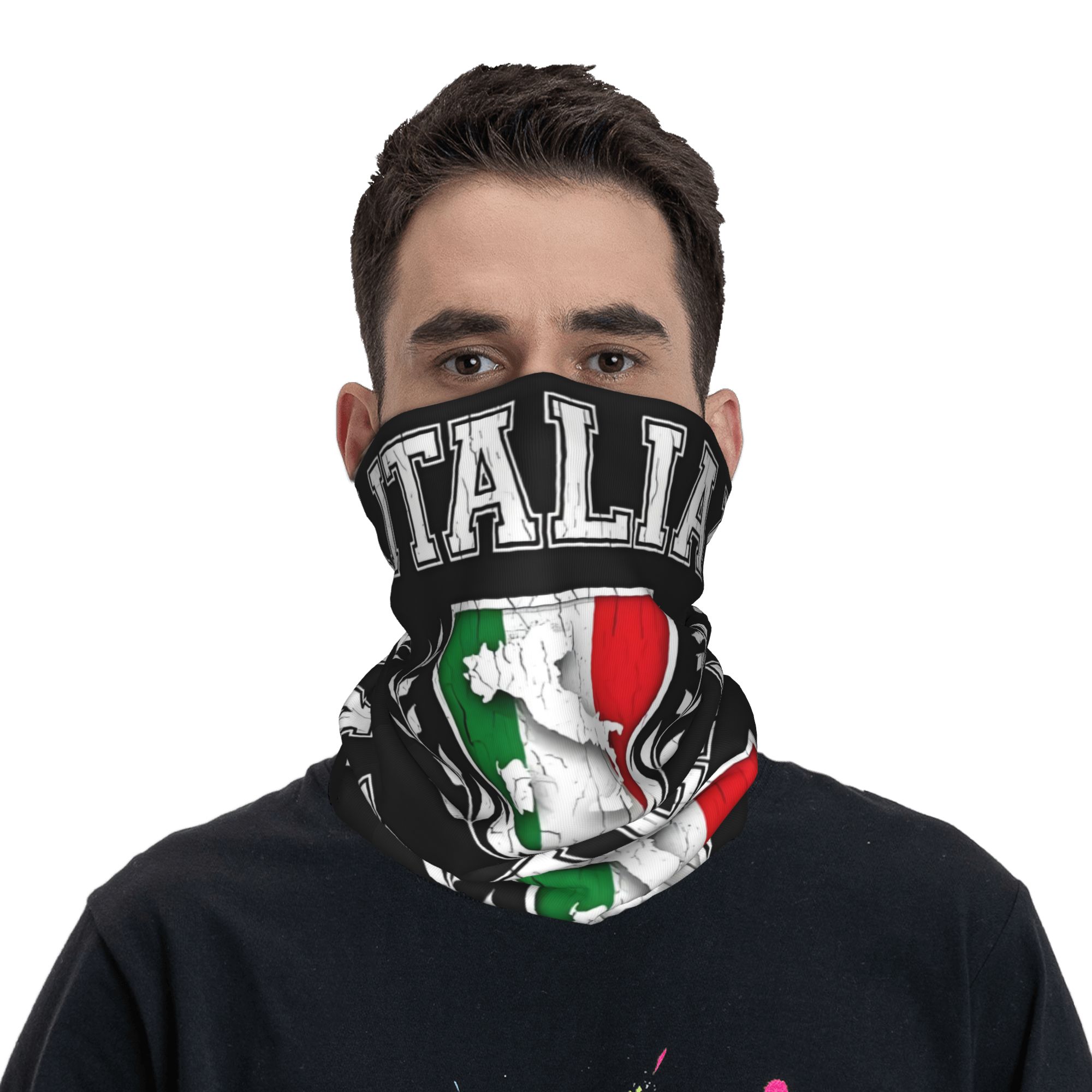 Custom Italy Flag Bandana Neck - Neck Warmer Tube บทวิจารณ์และราคา