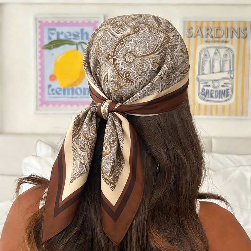 Luxury Women Silk Square Scarf - Silk Neck Scarf บทวิจารณ์และราคา