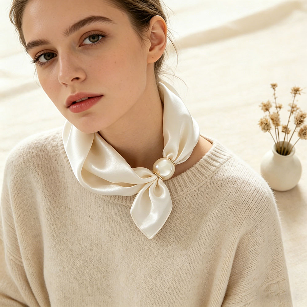 Scarf Chain Silk Lazy Magnetic - Silk Neck Scarf บทวิจารณ์และราคา