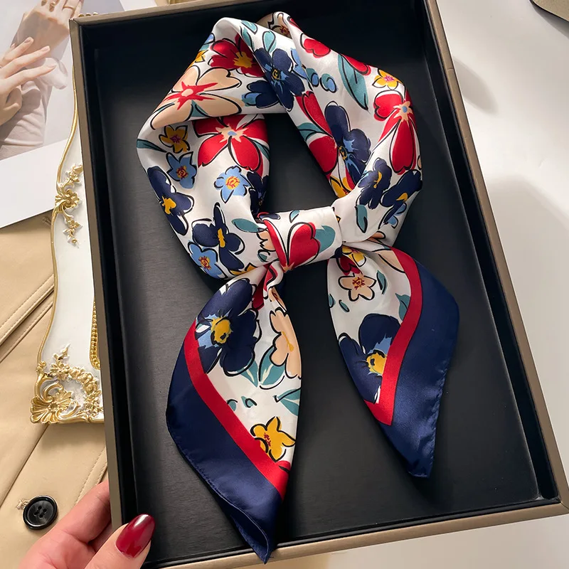Luxury Square Scarf For Women  - Silk Neck Scarf บทวิจารณ์และราคา