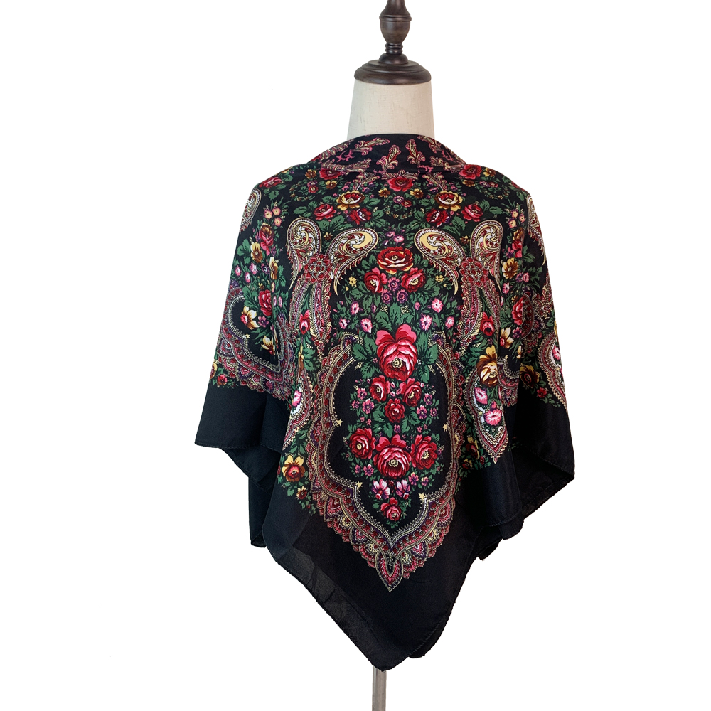 100*100cm Russian Square Scarf - Bandana Cotton บทวิจารณ์และราคา