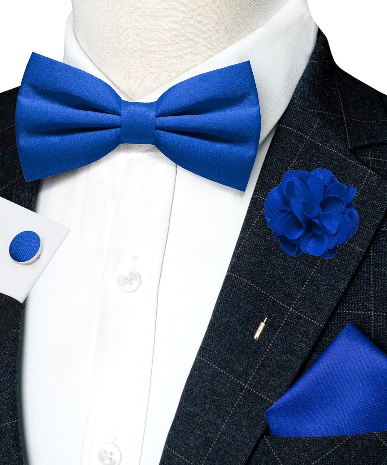 Pre-tied Bow Tie and Pocket Sq - Bow Tie Pre Tied บทวิจารณ์และราคา