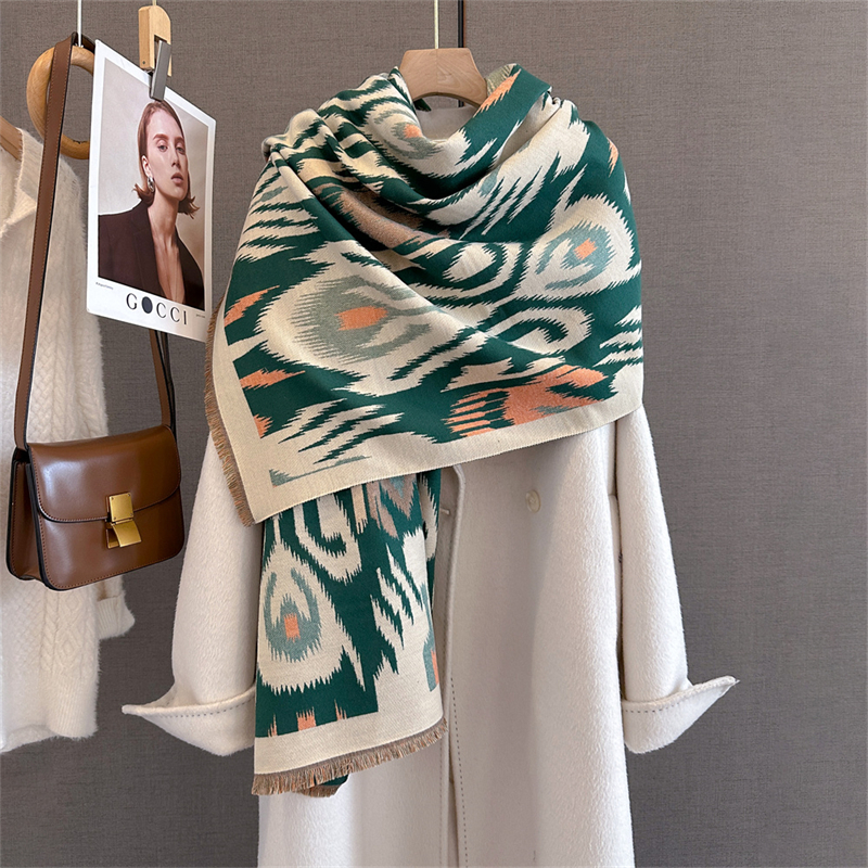 2025 Brand Warm Cashmere Ponch - Woven Scarf Blanket บทวิจารณ์และราคา