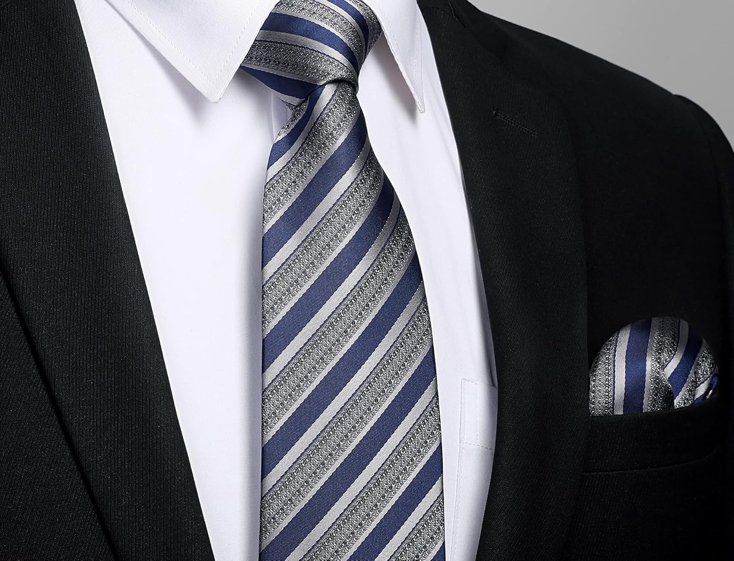 Men's Stripe Tie & Pocket Squa - Handkerchief Cotton Men บทวิจารณ์และราคา