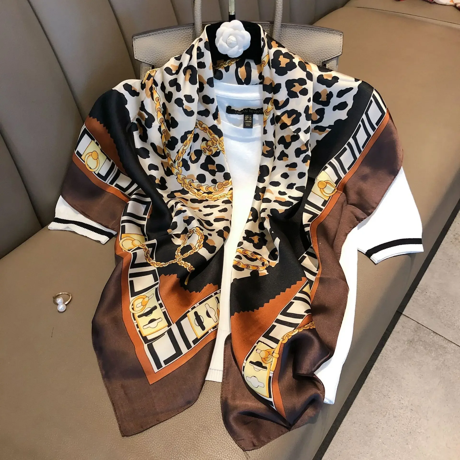 Light luxury 90 Silk scarf imi - Silk Tie Striped บทวิจารณ์และราคา