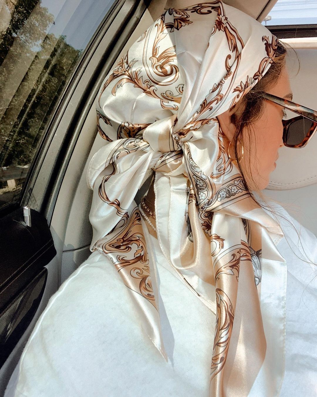 Satin Square Scarf Women Musli - Silk Neck Scarf บทวิจารณ์และราคา