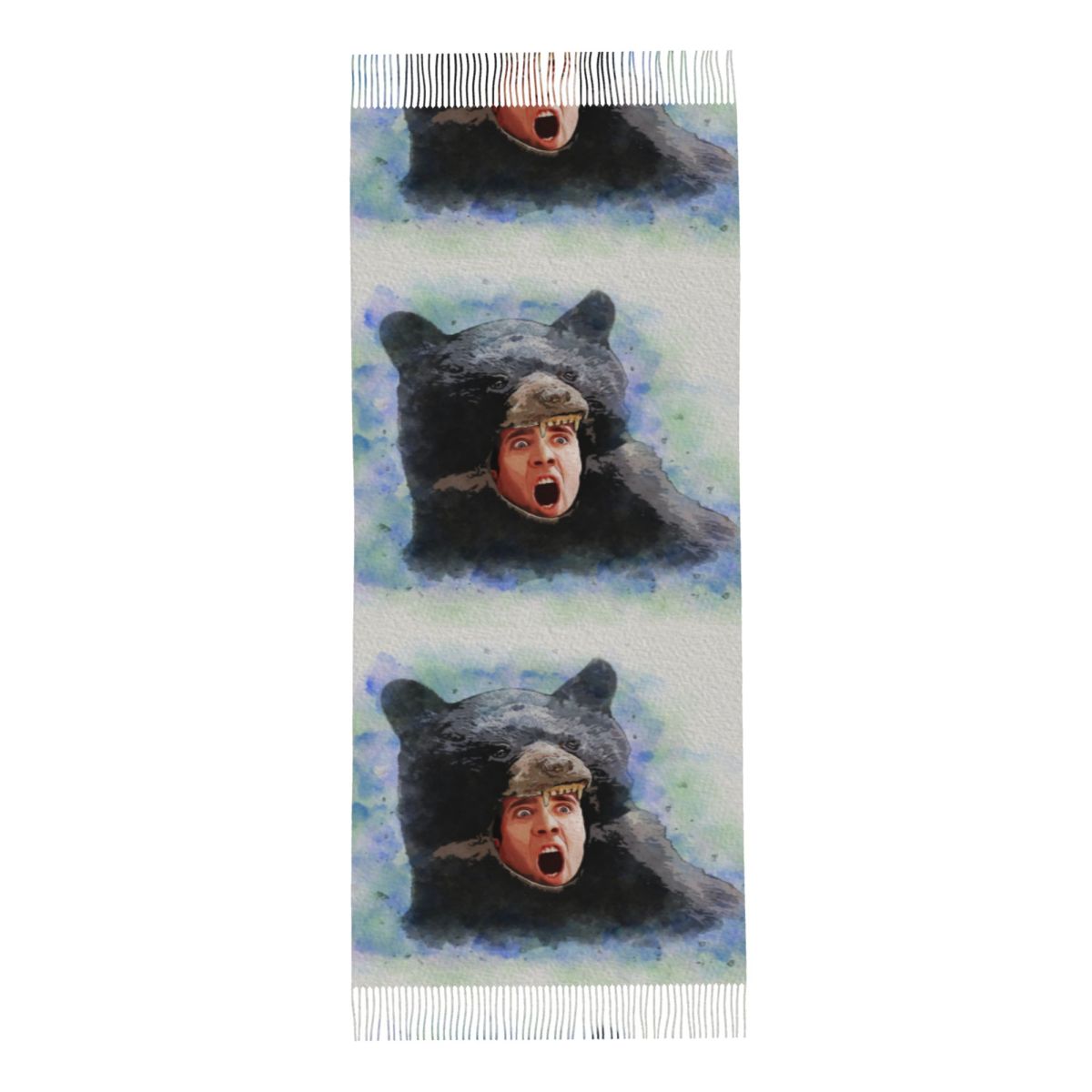 Cage Bear Watercolor Scarf for - Pashmina Wrap Large บทวิจารณ์และราคา