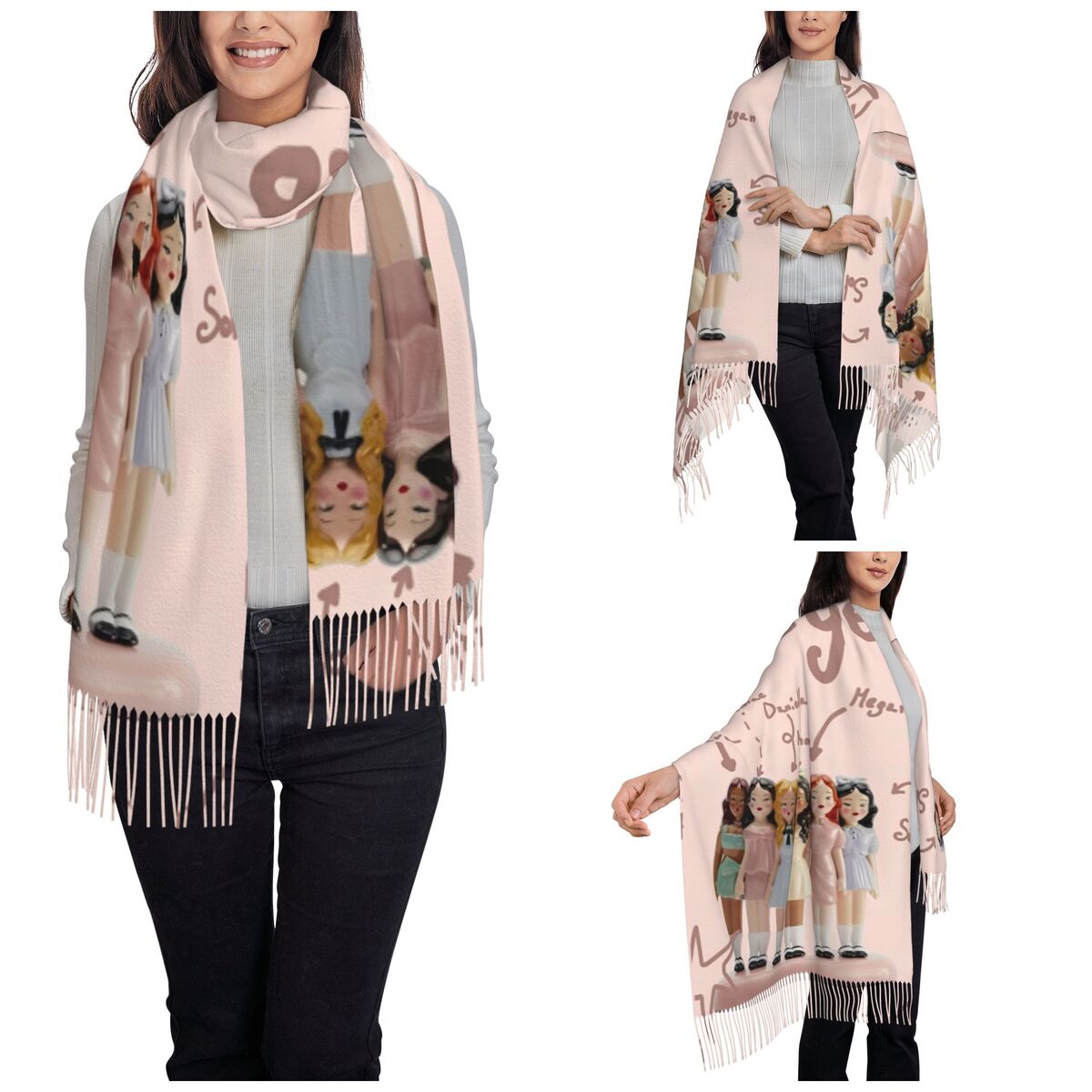 Katseye Kpop Idol Shawl Wrap W - Pashmina Wrap Large บทวิจารณ์และราคา