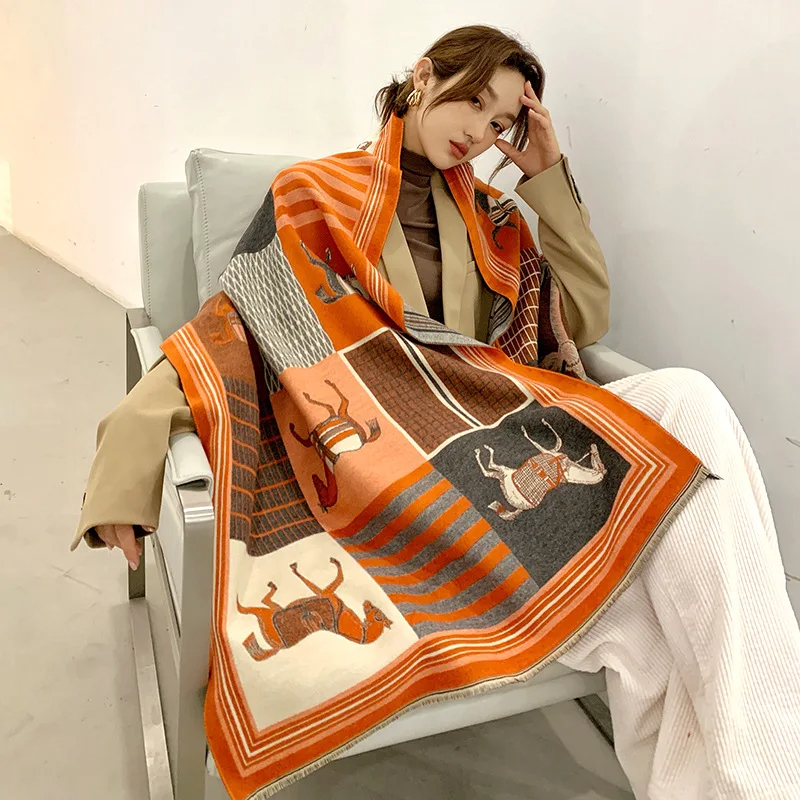 2024 New Luxury Winter Cashmer - Woven Scarf Blanket บทวิจารณ์และราคา