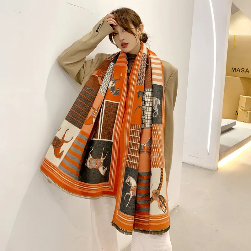 2024 New Luxury Winter Cashmer - Woven Scarf Blanket บทวิจารณ์และราคา