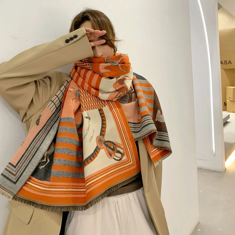2024 New Luxury Winter Cashmer - Woven Scarf Blanket บทวิจารณ์และราคา