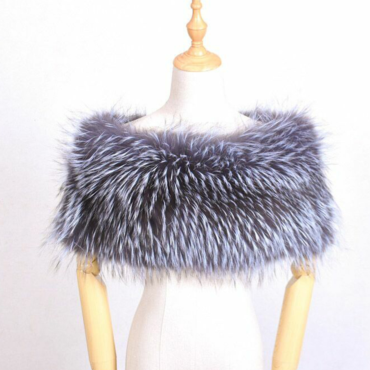 Natural Fur Bridal Shawl Fox F - Stole Wedding Shawl บทวิจารณ์และราคา
