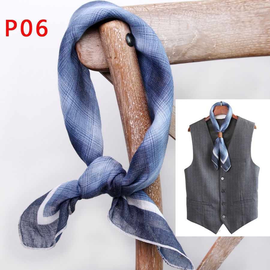 Men's Square Scarf with Button - Bandana Cotton บทวิจารณ์และราคา
