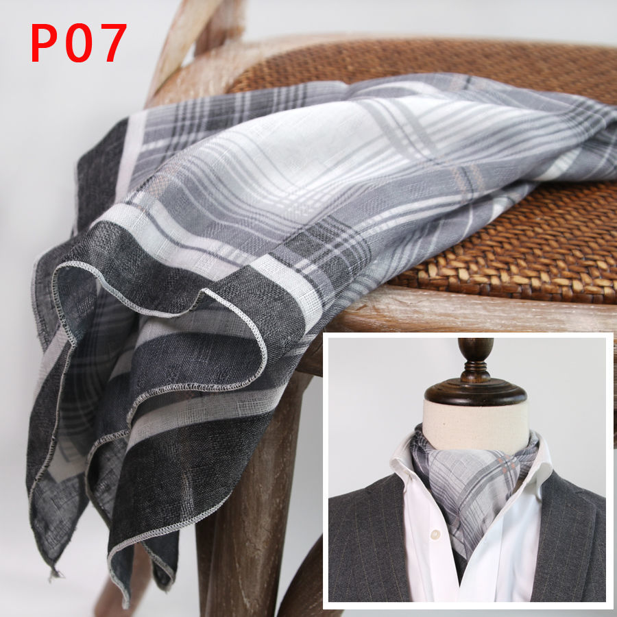 Men's Square Scarf with Button - Bandana Cotton บทวิจารณ์และราคา