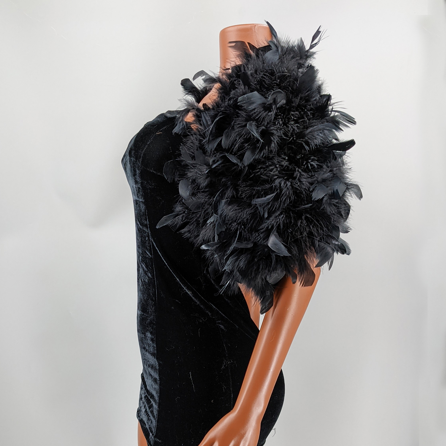 Black Feather Shawl for Women  - Stole Wedding Shawl บทวิจารณ์และราคา