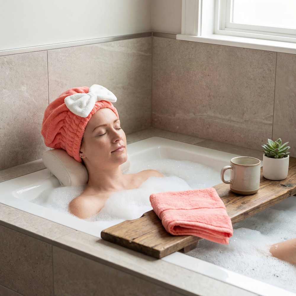 Microfiber Hair Drying Cap, Qu - Head Wrap Turban บทวิจารณ์และราคา