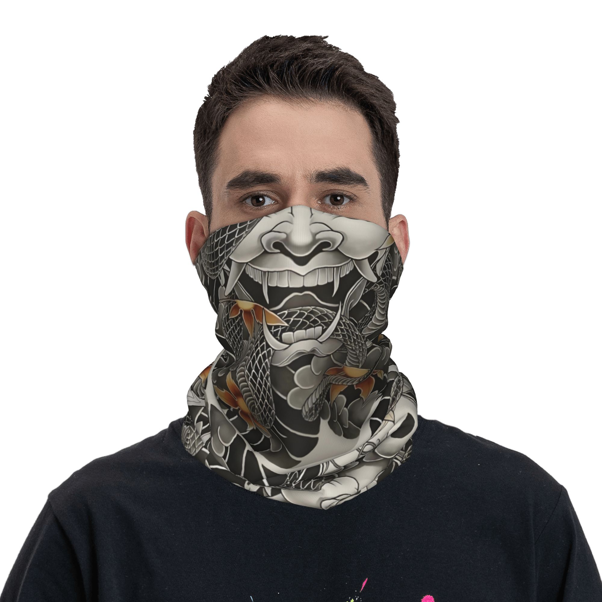 Custom Samurai Oni Demon Banda - Neck Warmer Tube บทวิจารณ์และราคา