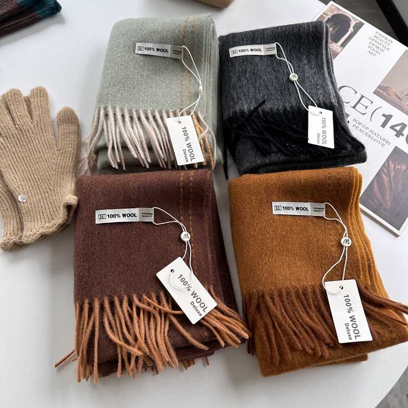 Elegant Good Quality 100% Wool - Muffler Men Wool บทวิจารณ์และราคา