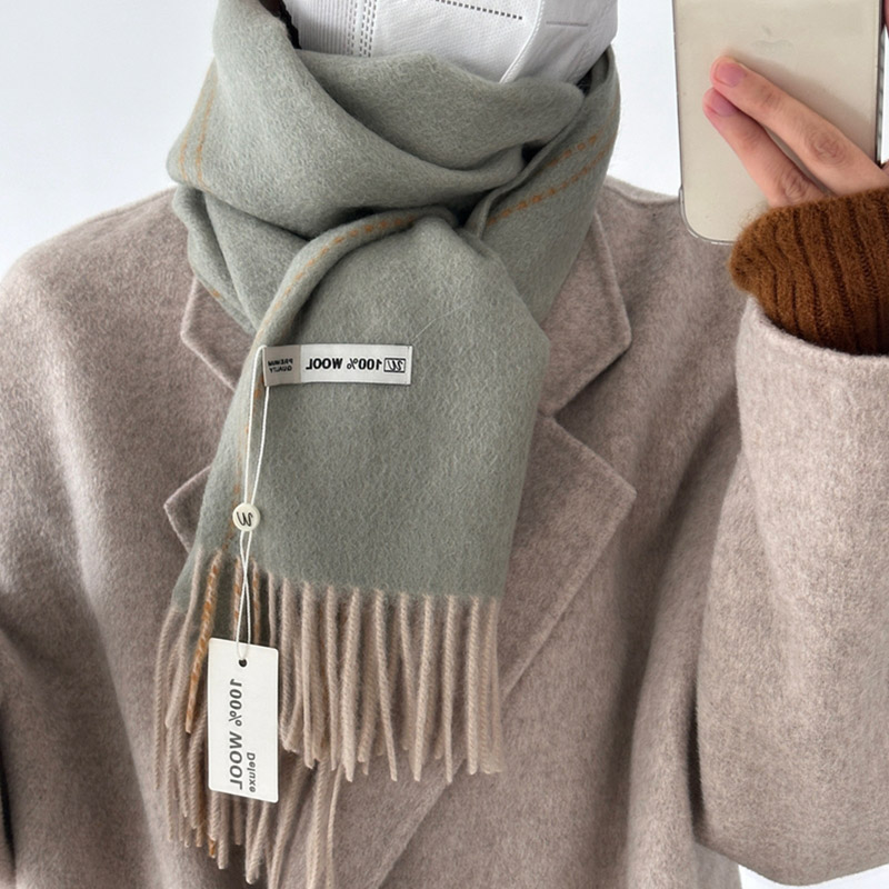 Elegant Good Quality 100% Wool - Muffler Men Wool บทวิจารณ์และราคา