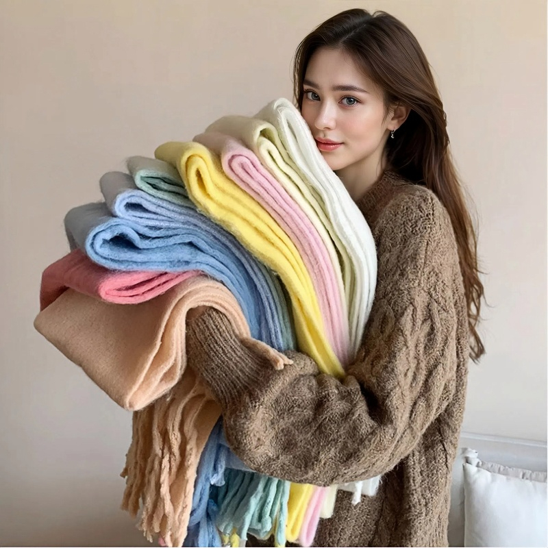 Winter Scarf for Women Cashmer - Woven Scarf Blanket บทวิจารณ์และราคา