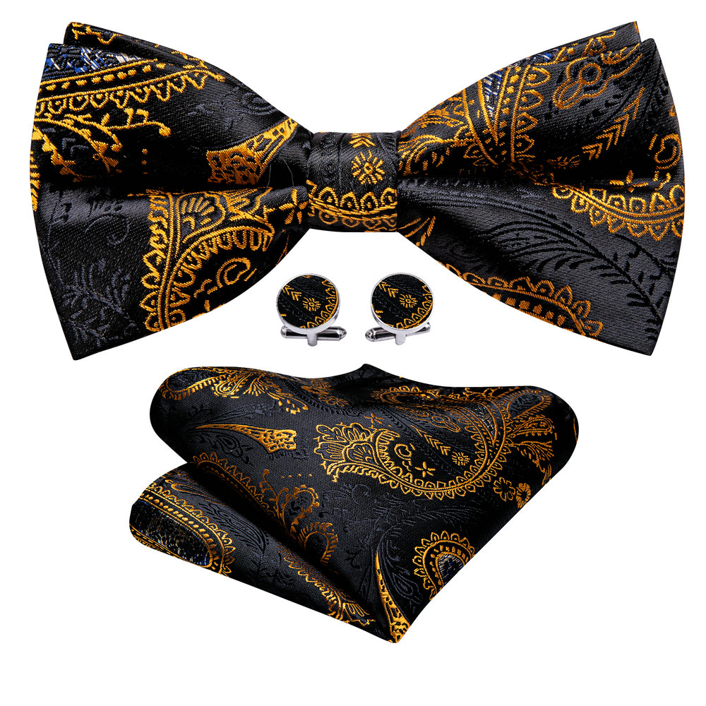 Barry.Wang Silk Mens Bow Tie B - Bow Tie Pre Tied บทวิจารณ์และราคา