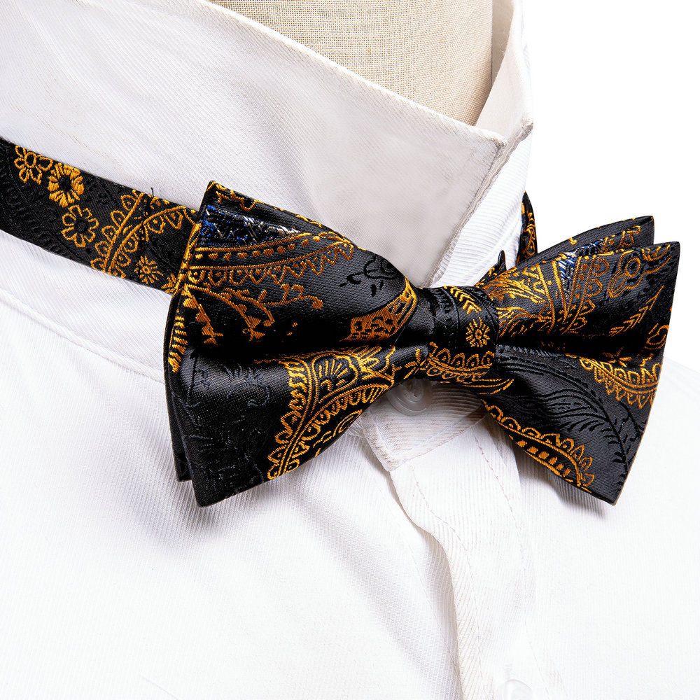 Barry.Wang Silk Mens Bow Tie B - Bow Tie Pre Tied บทวิจารณ์และราคา