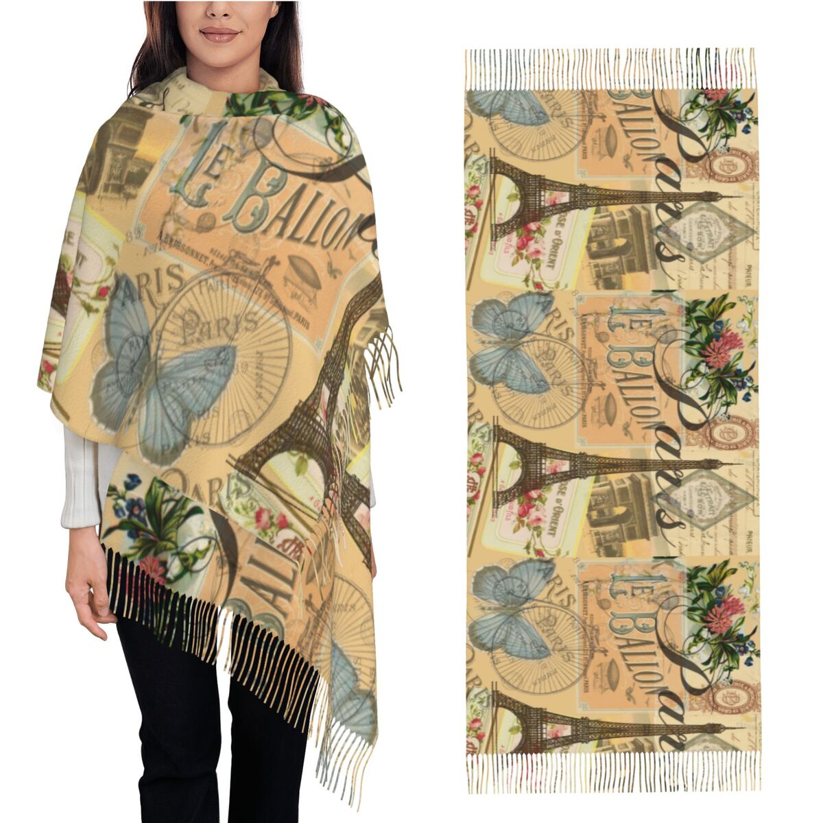 Shawl Wrap Women Winter Large  - Pashmina Wrap Large บทวิจารณ์และราคา