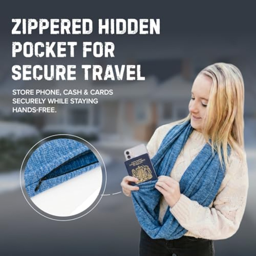 Infinity Travel Scarf Loop wit - Infinity Scarf Knit บทวิจารณ์และราคา