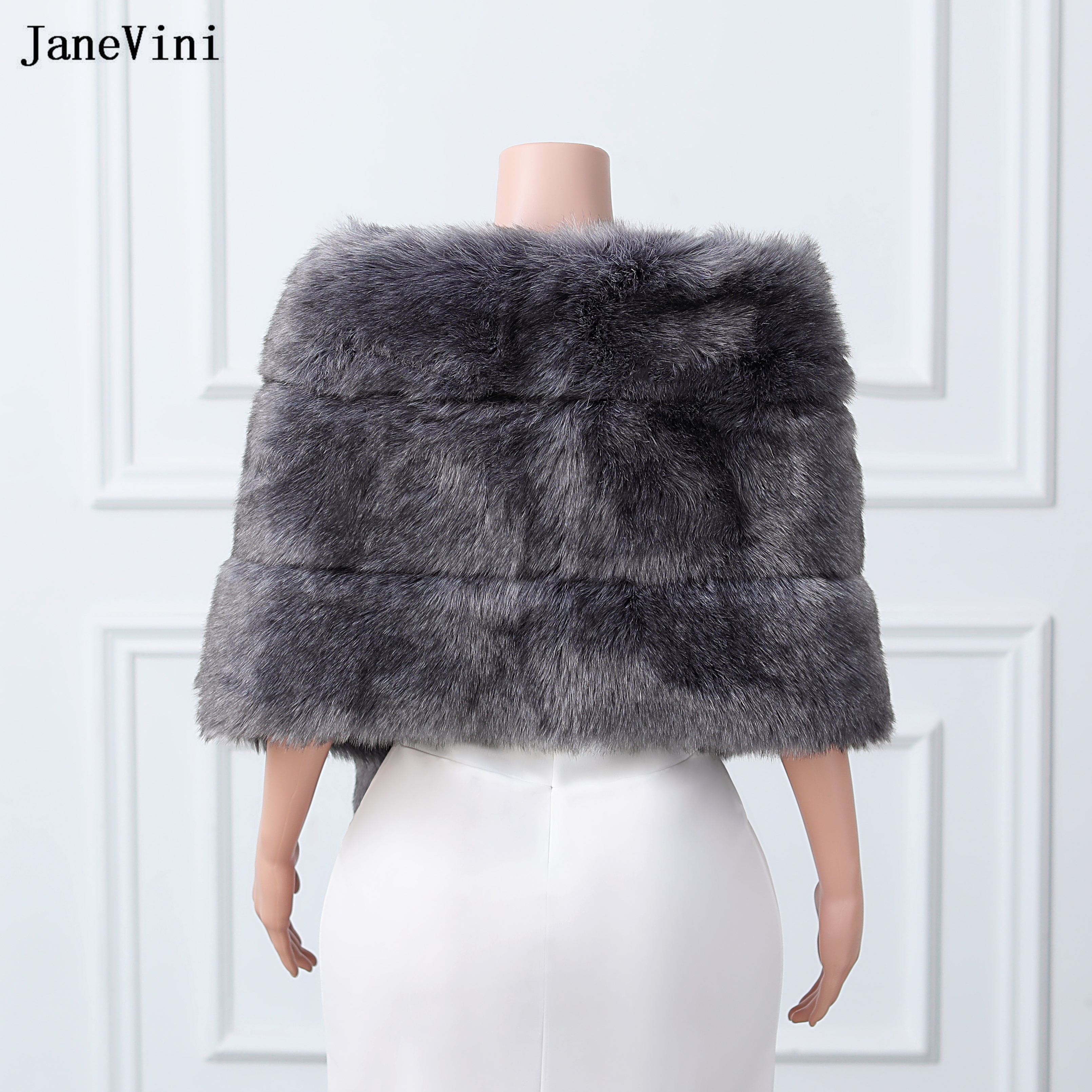 JaneVini High Quality Dark Gra - Stole Wedding Shawl บทวิจารณ์และราคา