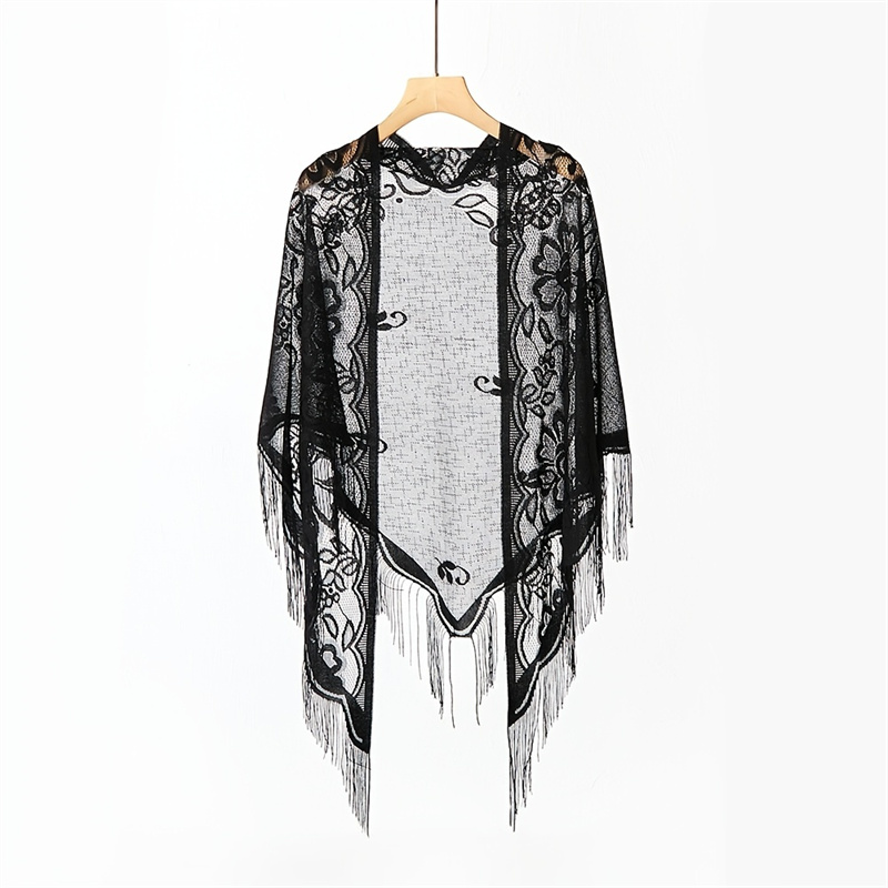 New Embroidery Lace Scarf Shaw - Stole Wedding Shawl บทวิจารณ์และราคา