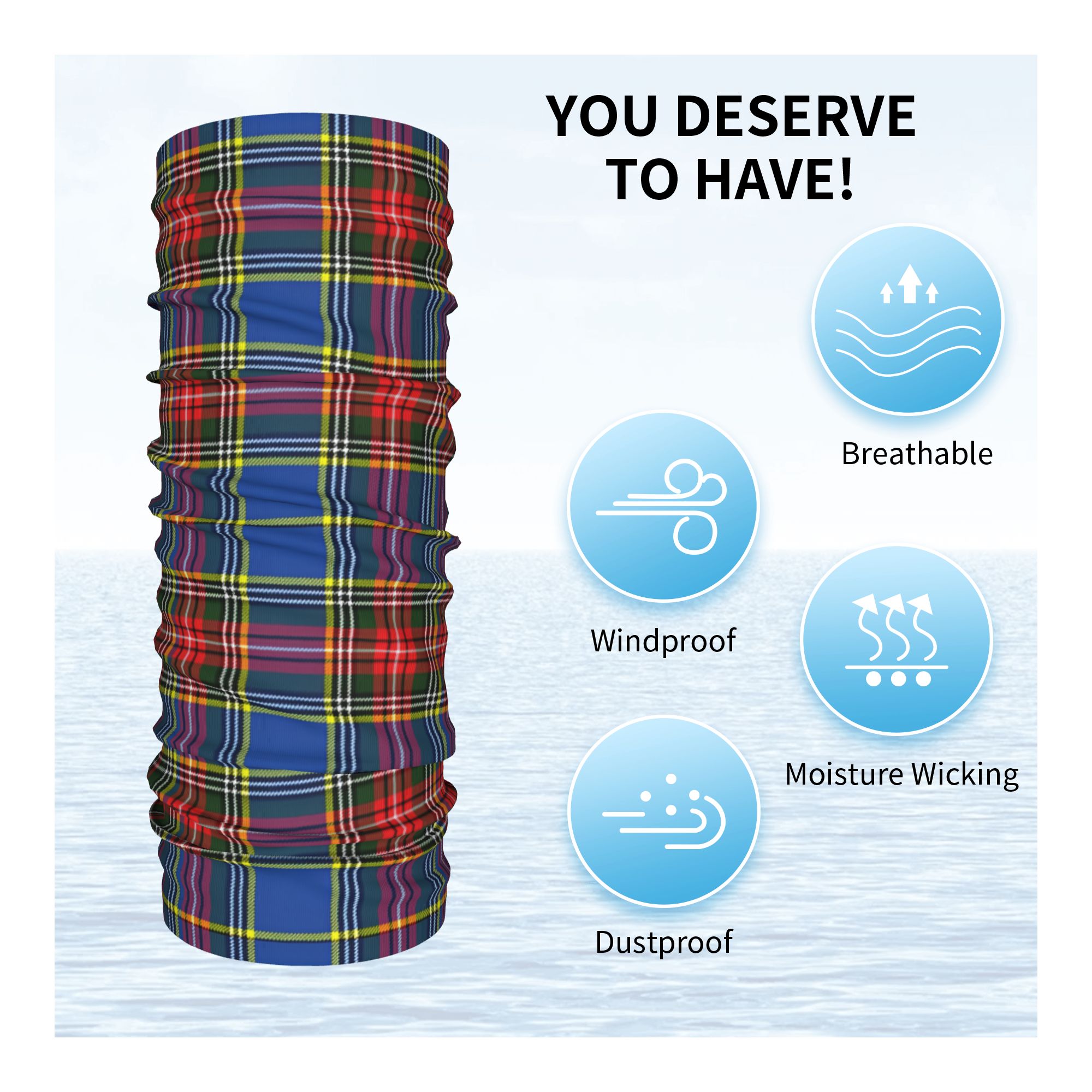 Custom Royal Tartan Plaid Wint - Neck Warmer Tube บทวิจารณ์และราคา
