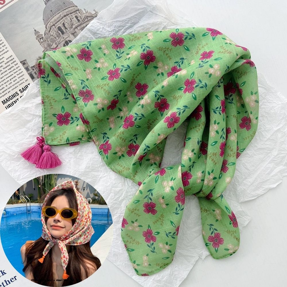 Summer Scarf Colorful Flower P - Bandana Cotton บทวิจารณ์และราคา