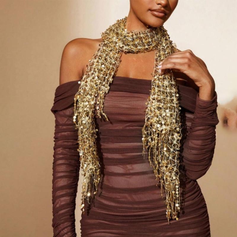 Y3NE Embellished Sequins Weddi - Stole Wedding Shawl บทวิจารณ์และราคา