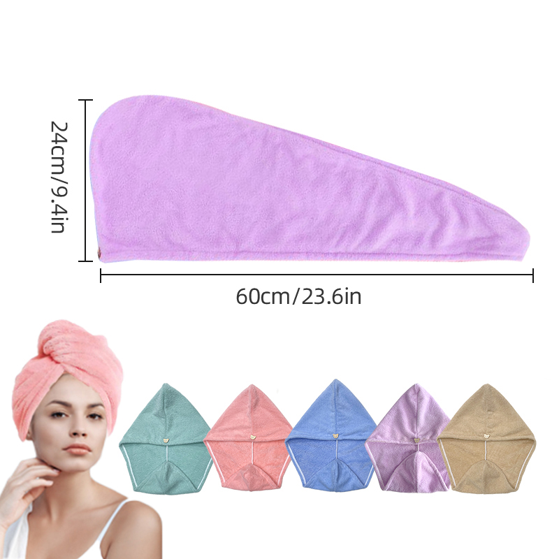 Microfiber Hair Towel Wrap for - Head Wrap Turban บทวิจารณ์และราคา