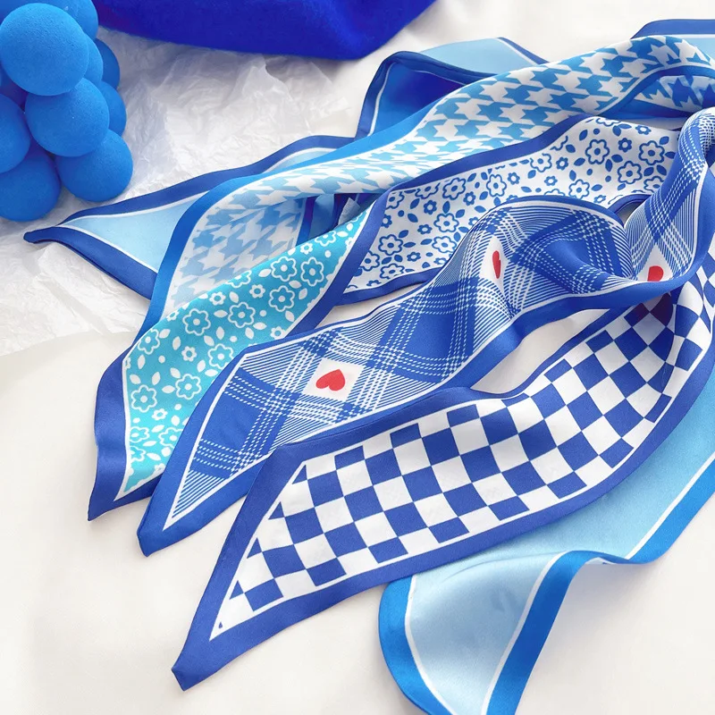 Klein blue silk scarf new chec - Silk Tie Striped บทวิจารณ์และราคา
