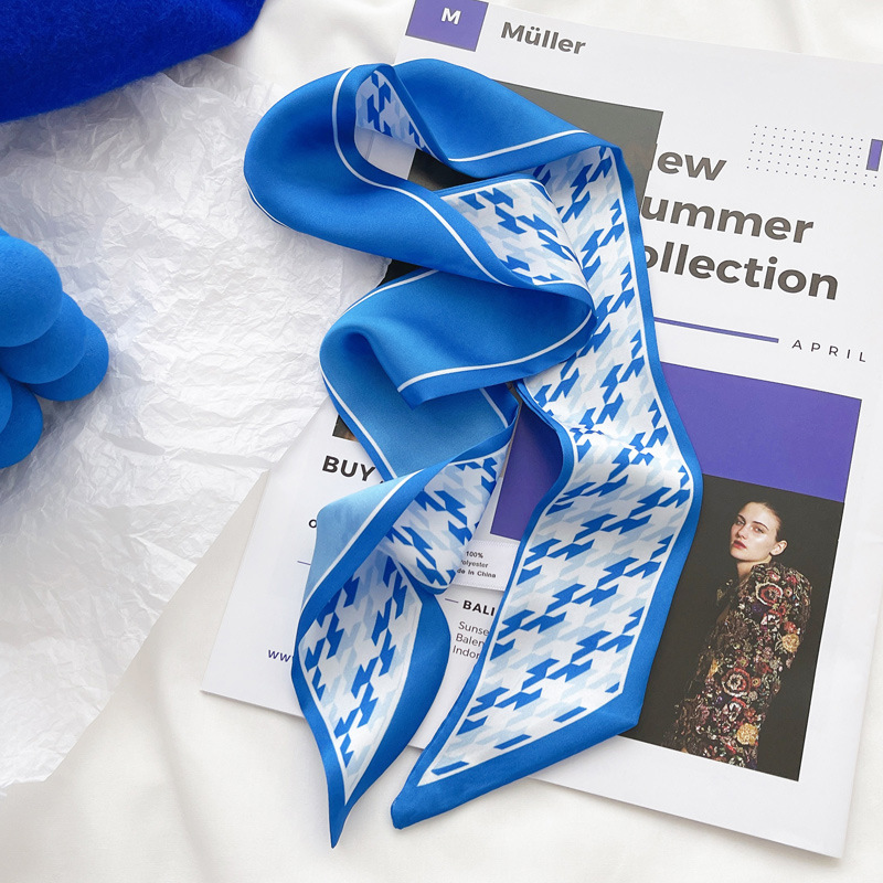 Klein blue silk scarf new chec - Silk Tie Striped บทวิจารณ์และราคา