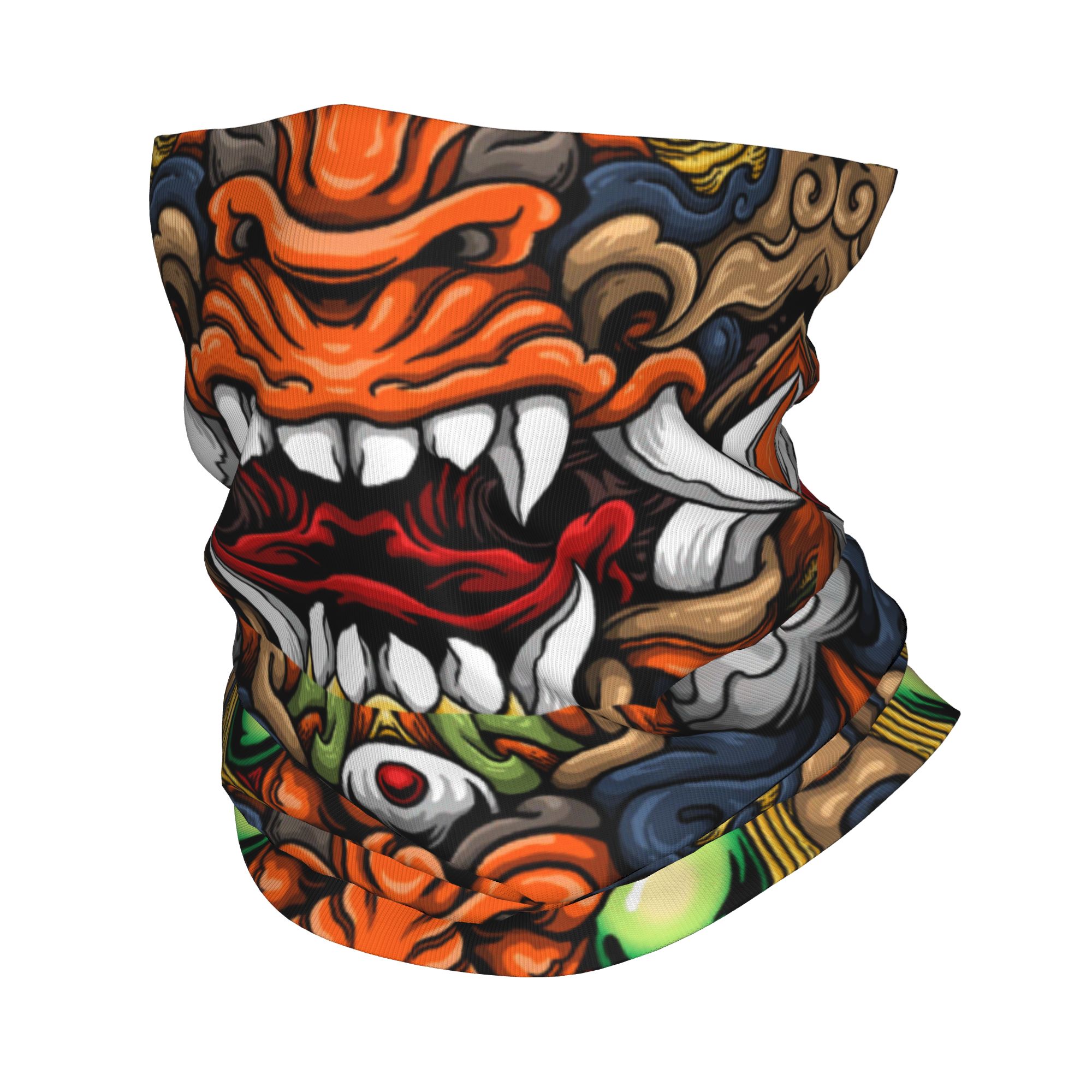Custom Samurai Demon Oni Winte - Neck Warmer Tube บทวิจารณ์และราคา