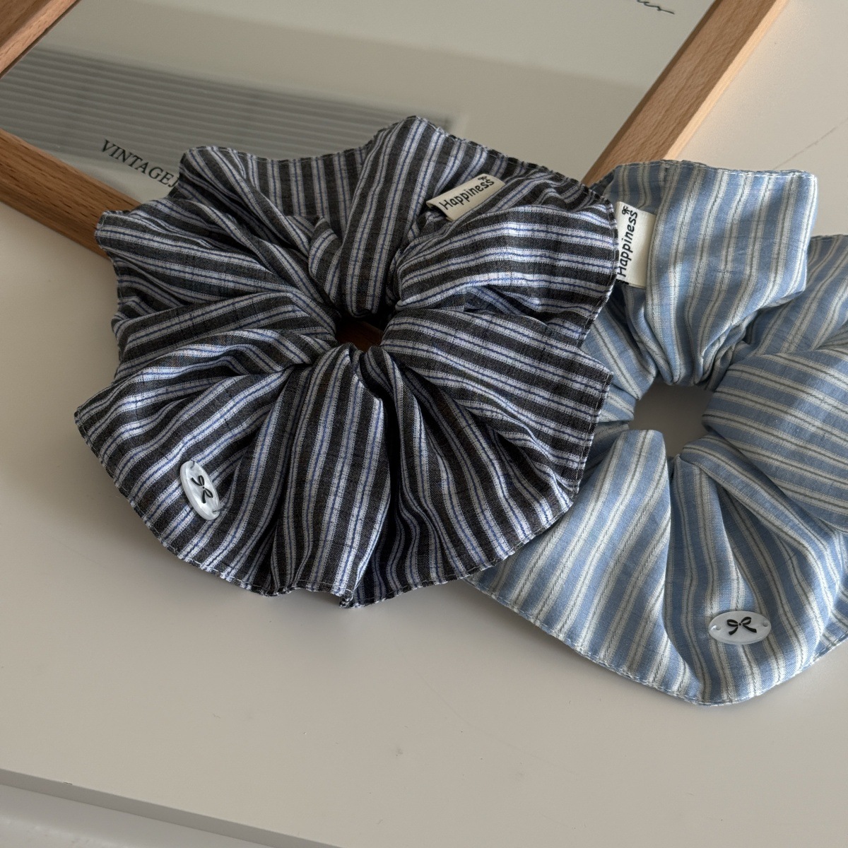 Korea Fashion Stripe Hair Rubb - Silk Tie Striped บทวิจารณ์และราคา