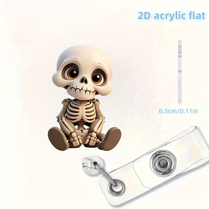 2D Flat, Acrylic Dazed Skull H - Lanyard Badge Holder บทวิจารณ์และราคา
