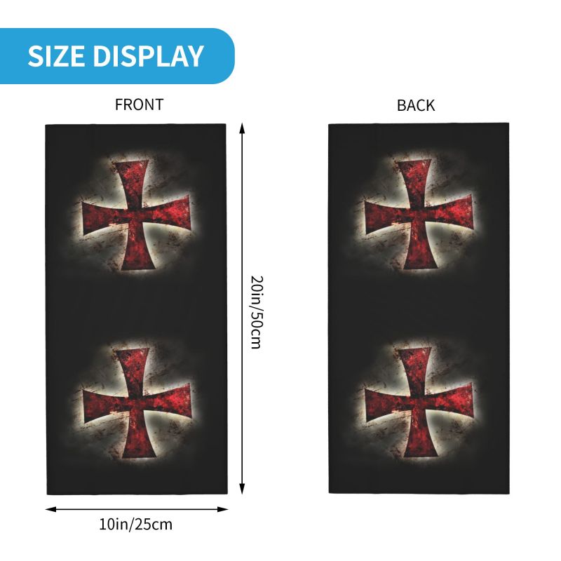 Custom Knights Templar Flag Ba - Neck Warmer Tube บทวิจารณ์และราคา